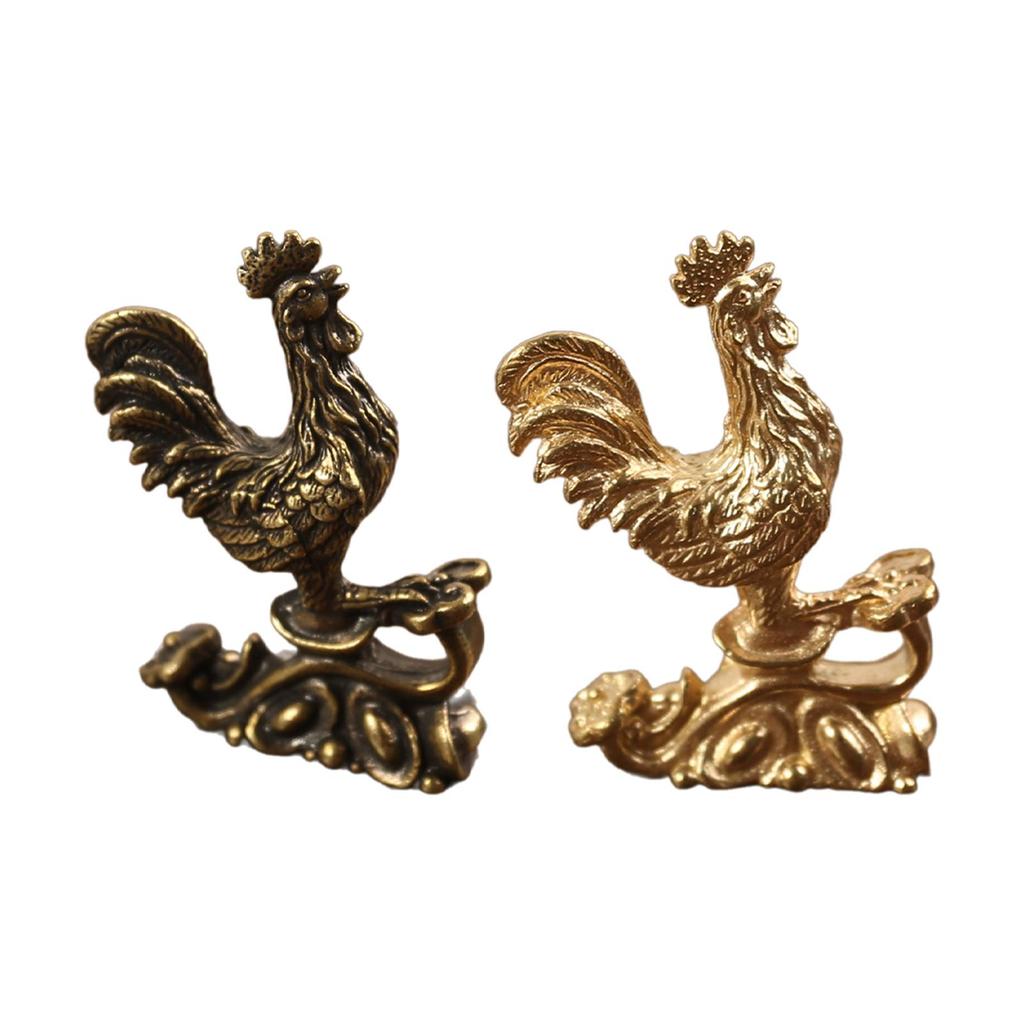 Chicken Figurine Cock Sculpture Desk Ornament Feng Shui Decor Rooster Statue for Anniversaries Party Hotel Housewarming