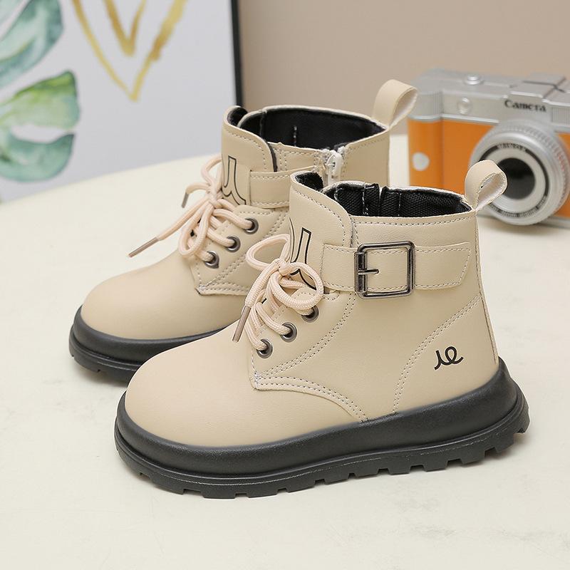 Girls fashion short boots 2025 spring and autumn new British style soft-soled boots children's versatile foreign style Martin boots fashion