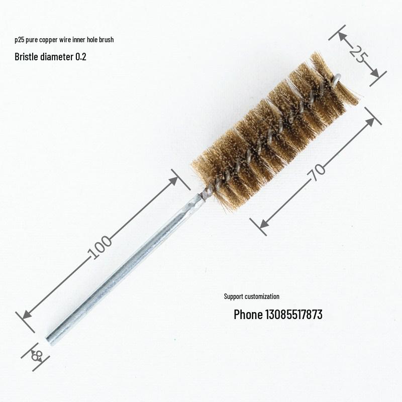 Abrasive Wire Tube & Pipe Brush - Steel Bristle for Deburring & Polishing
