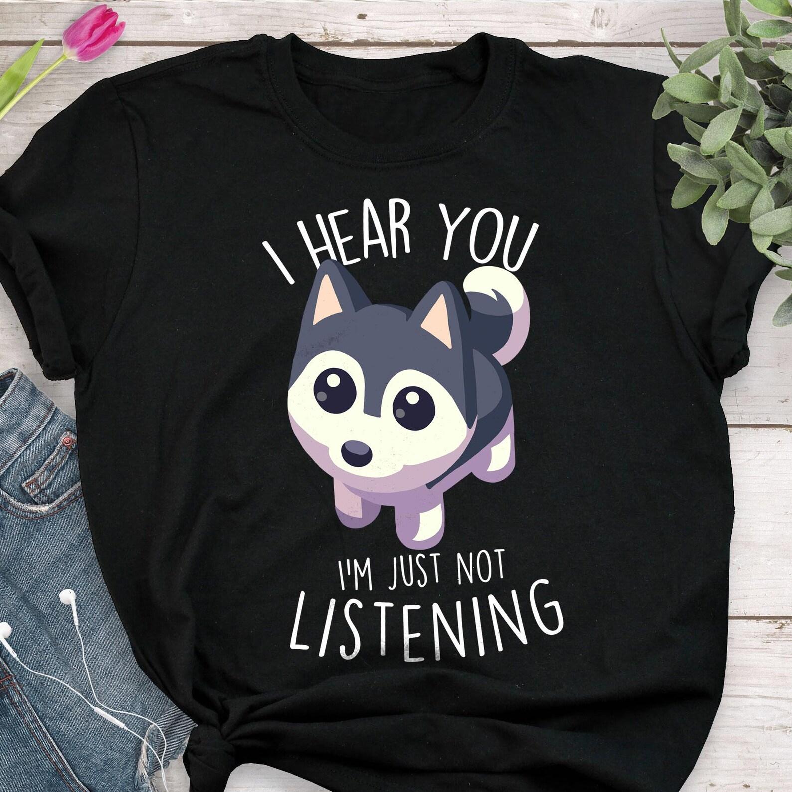Funny Husky Shirt,  , Dog Lover Gift, Cute Husky T-shirt, Husky Lover Tshirt, Pet Tee, Gray Husky, Grey Tops, Furry Fandom, Mom, Dad 130