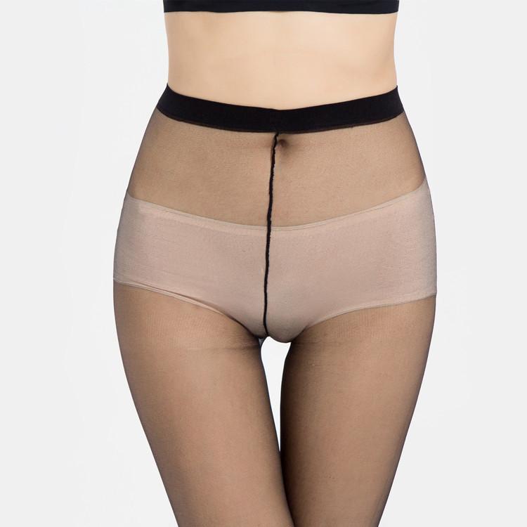 3D Seamless one-line crotch stockings Thin pantyhose with core-spun silk Socks