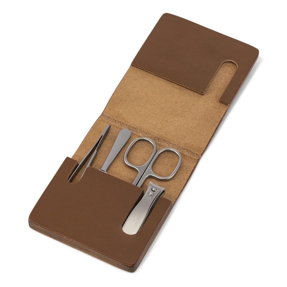 Muhle Travel Manicure Set In Cowhide Case