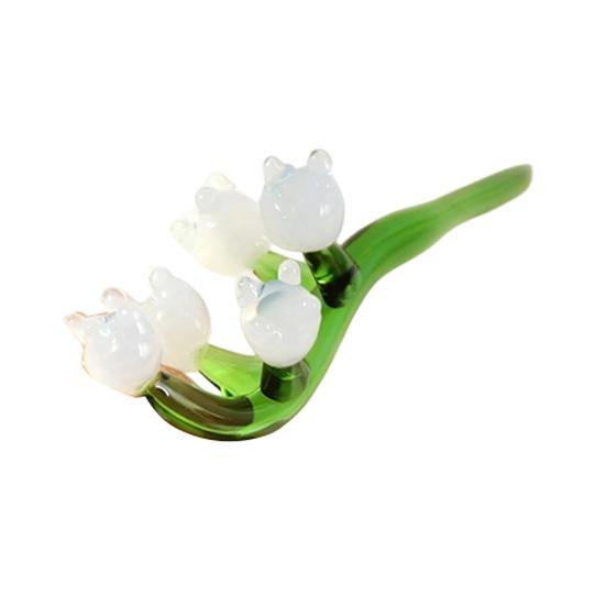 Mini Glas Blumen Dekoration Handgeblasen Kunstkristall Pflanzen Kleine Blumenvase Schmuckstück für Muttertag Geburtstagsgeschenke
