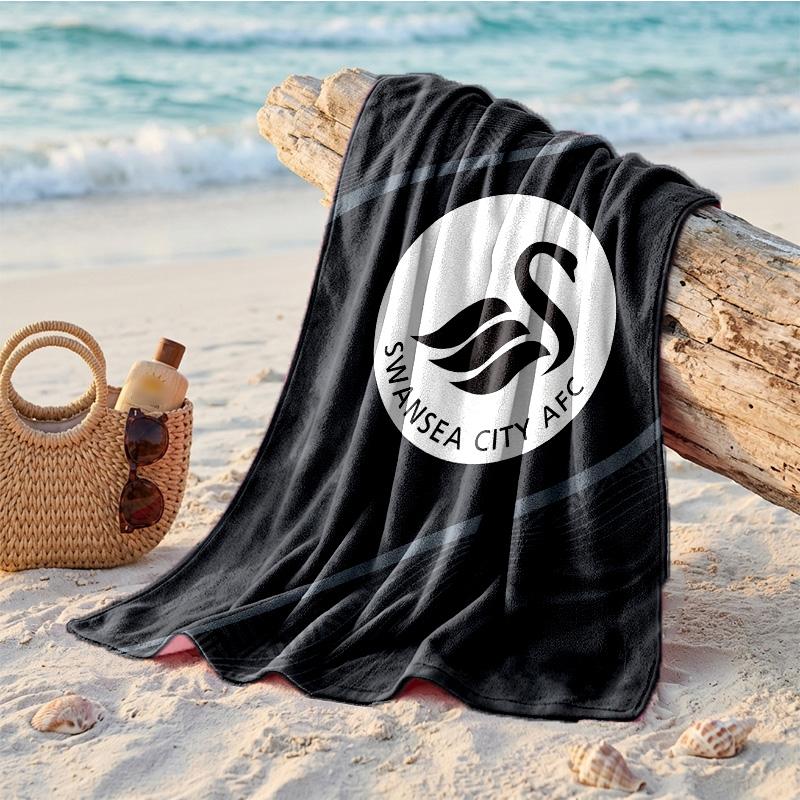 Asciugamano da Spiaggia Morbido Asciugatura Rapida Tema Swansea City?Asciugamano Asciutto Per Vacanze Estive Al Mare Nuoto