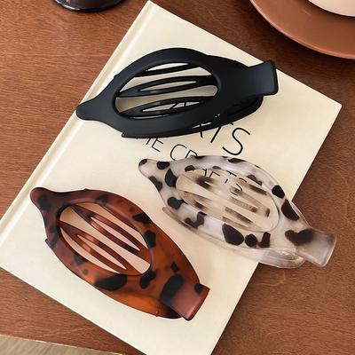 Vintage Damen Leopard Schnabelspangen für Mädchen Make-up Haarnadel Hinterer Pferdeschwanz Haarspangen Dame Haarschmuck