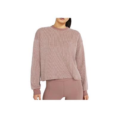 Yoga Casual Crew Neck Long Sleeve Pullover T-Shirt Women Tops Smoke-Grey Purple Red CU6339-298