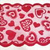 Rectangular Heart Shaped Table Runner Valentines Day Tableware Placemat  Desk Decoration