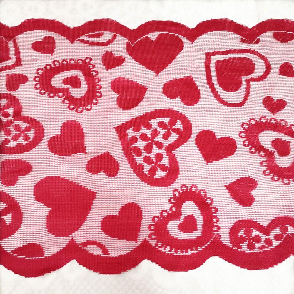 Rectangular Heart Shaped Table Runner Valentines Day Tableware Placemat  Desk Decoration