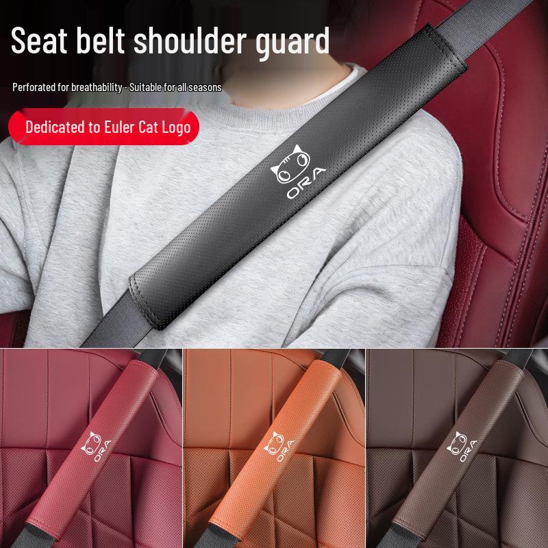 ORA Good Cat Series Car Seat Belt Shoulder Pad Protector - Decorative for Lightning, Ballet, Black & White Cats