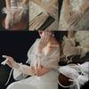 Sexy Transparentes Schwarz Weiß Mesh Tüll Handschuh Frühling Sommer Dünne Kurze Handschuh Party Tanzen Kleid Hochzeit Handschuh Lolita Neue