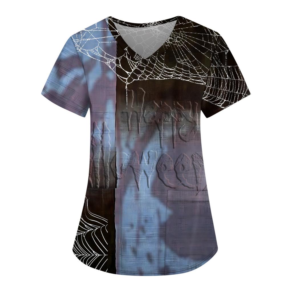 Dámské topy s krátkým rukávem volné topy velké velikosti ležérní topy s výstřihem do V krátký rukáv ležérní letní trička Dámské topy trička Pracovní oblečení