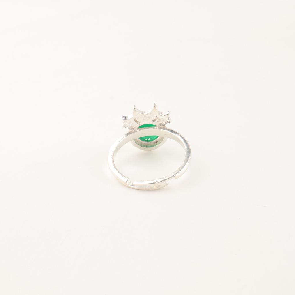 Natural Green Onyx Gemstone 925 Sterling Silver Jewelry Handmade Ring For Women RR-67-14
