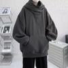 Herbst Einfarbig Ninja Rollkragen Hoodies Für Männer Vintage Fleece Sweatshirts Hip Hop Japanische Streetwear Übergroßen Hoodie