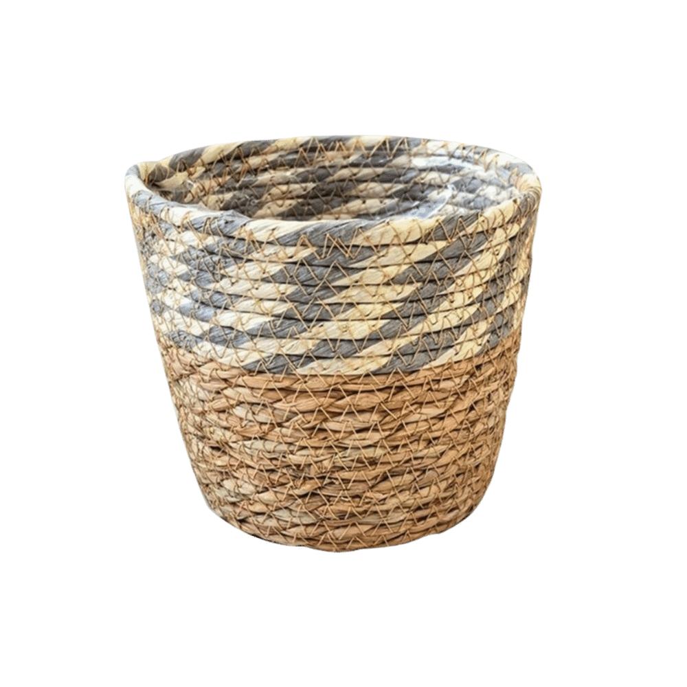 

Handmade Woven Decorative Planter Basket Rattan Straw Rattan Flower Pot Woven Straw Plant Basket 1Pc