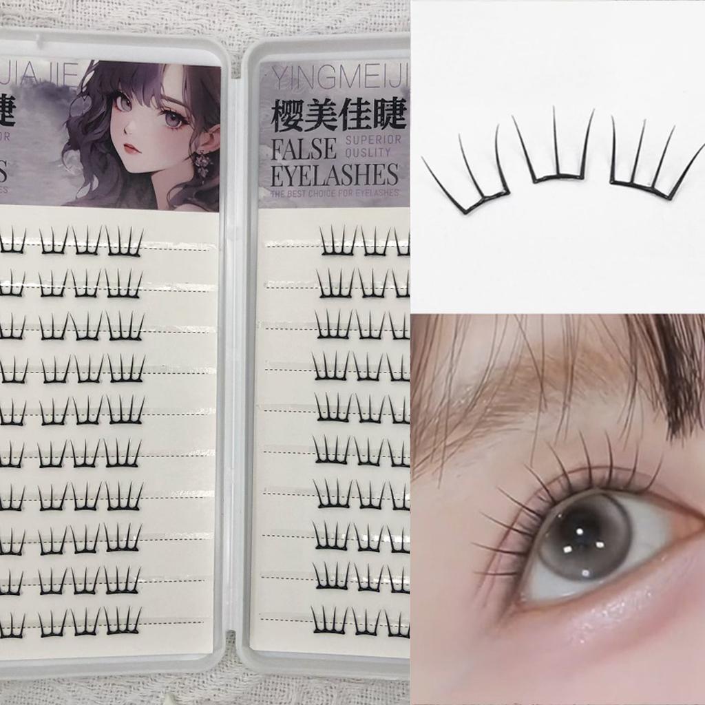 11-13mm Glue Free False Eyelashes Natural Cosplay False Eyelashes for Beginner & Proficients Friendly