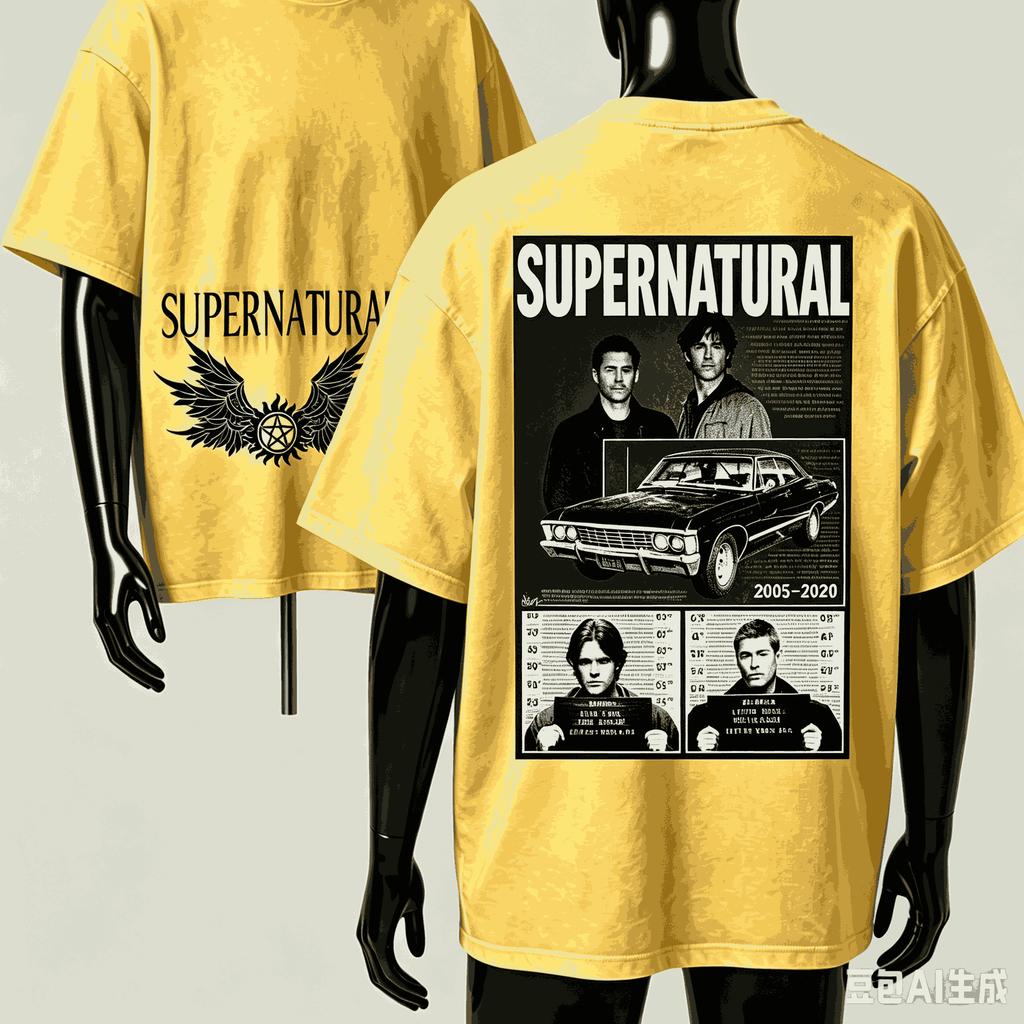 Supernatural For Fan Gift Tshirt Unisex Unisex Harajuku Oversized Unisex Short Sleeve Streetwear High Quality Couples Comfortable