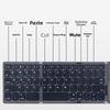 Slient Foldable Wireless Keyboard Universal Portable Rechargeable Keyboard Ergonomic with Touchpad Bluetooth Keyboard Travel