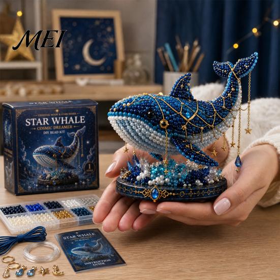 Moon Goddess Craft Mythical Animal DIY Bead Kit for Beginners, 3D Beaded Making with Beading Tutorial Instructions, Unique Designs Glass Beads