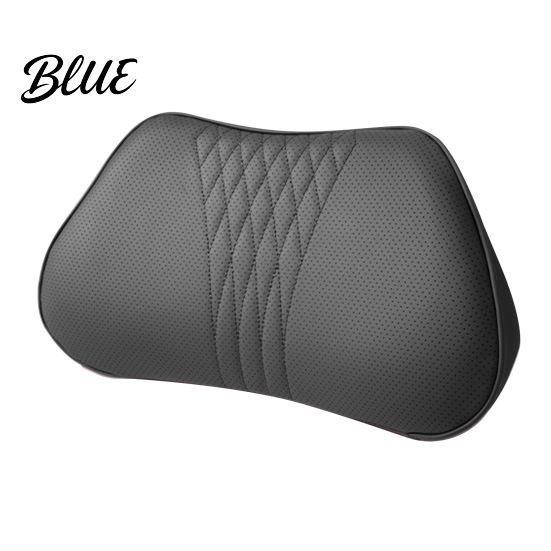 Neck Pain Relief Pillow for Commuting Memory Foam Car Pillow/Backrest Breathable PU Leather Cover with Adjustable Office Chair Headrest Attachment