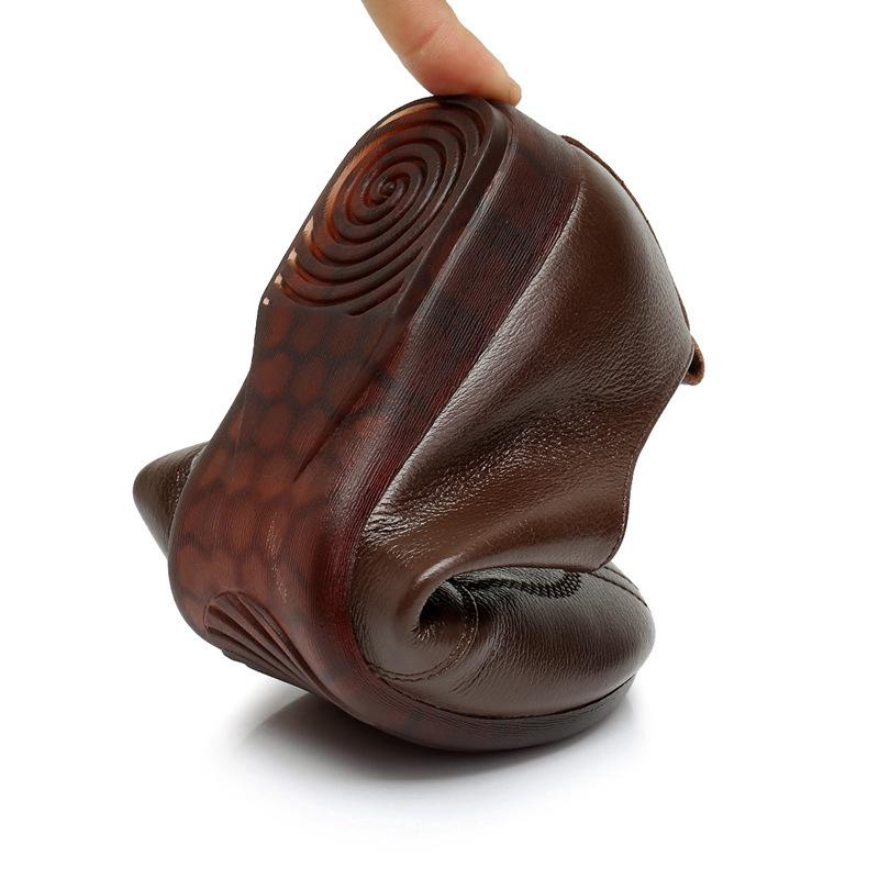 2026 Spring Women's Shoes Retro Handmade Genuine Leather Female Single Shoes Soft Cowhide Women's Casual Flat Shoes