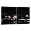 2x GLASS PROTECTIVE PLATE FOR STOVE 40x52 FLOWERS