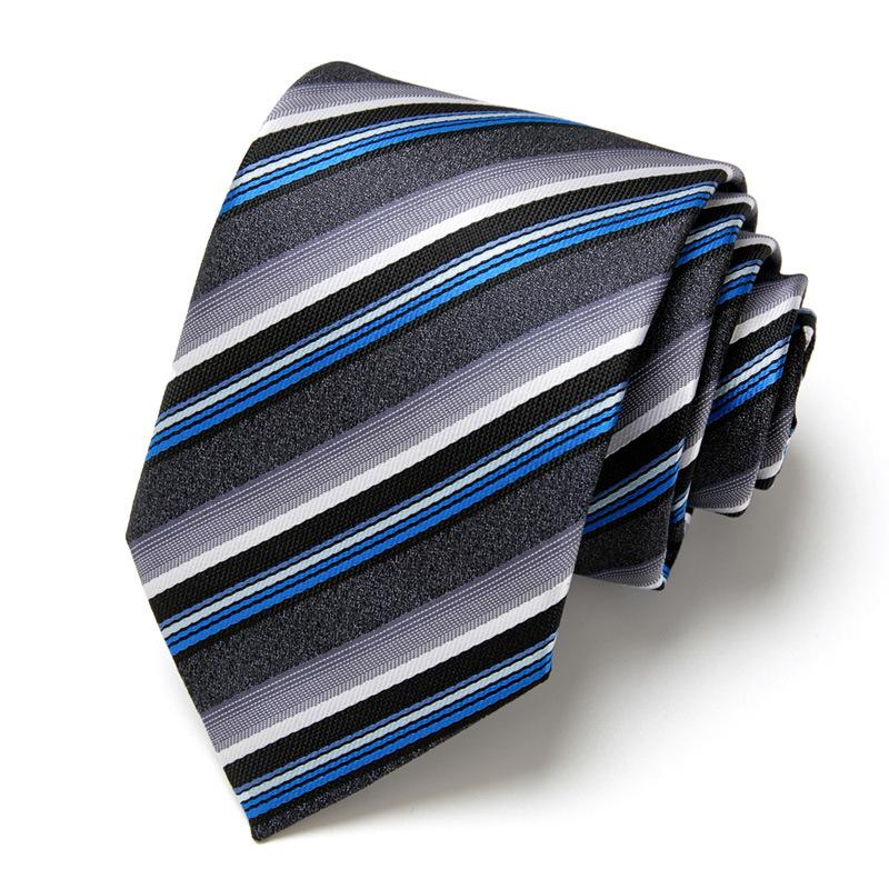 Men'S Business Tie Hand-Typed Professional Dress Interview Tie Men'S Polyester Silk