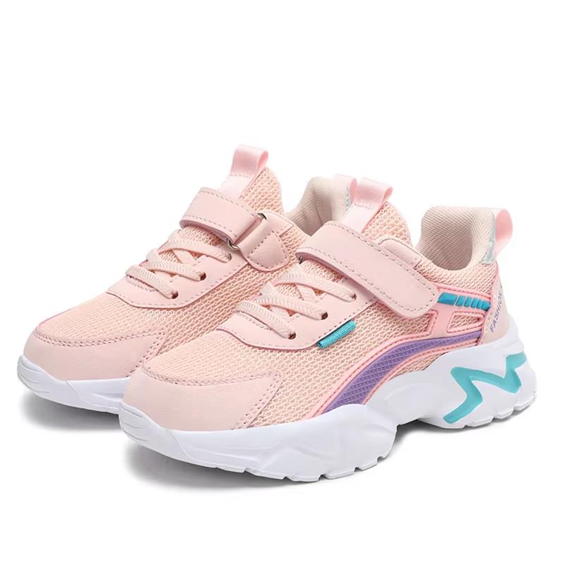 Kids Casual Pink Girls Shoes Breathable Mesh Sneakers Summer Student's Children Boys Sport Walking Footwear