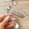 Cucchiaio per condire in acciaio inossidabile in stile coreano, cucchiaio rotondo spesso per mescolare, cucchiai per caffè, tè, dessert, cucchiaio per mescolare, stoviglie