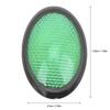 Qiilu Warning Reflector, 2 Pcs Universal Reflective Stickers Green Oval Warning Reflector for Car Motorcycle Truck