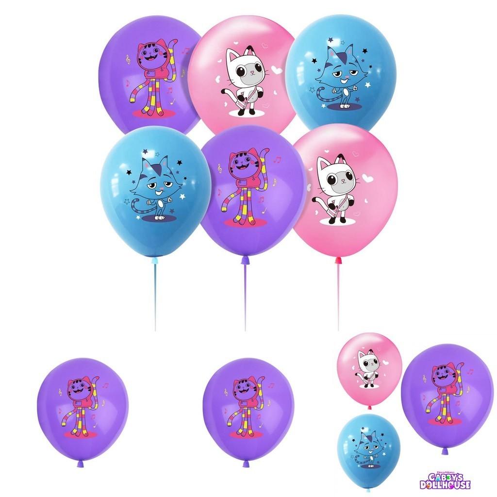 Gabby Dollhouse Themed Party Balloons 12 Inch Latex Balloons Assorted Colors With Logo Printing