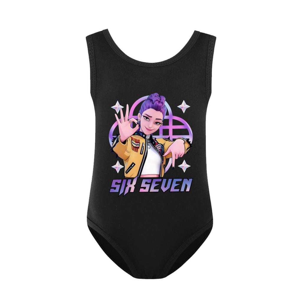 Unique Apparel 5232 Kinder Meisjes Rumi Mira Zoey Print Badpak Zwemmen Eendelig Bodysuit Badkleding 140cm