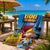 The Builder's Adventure Beach Towel Microfiber Beach Towel, Lightweight and Quick-Dry, for Summer Travel, Swimming Pool Fan Birthday Gift
