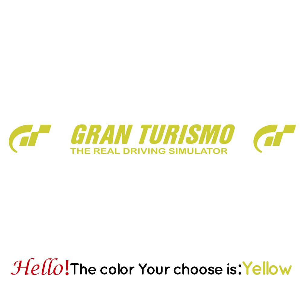 

Fashion Windshield Gran Turismo Car Stickers Voiture Fashion Vinyl Decal Car Decorative Accessories Black/White Vinyl Sticker L 100X10cm жовтий