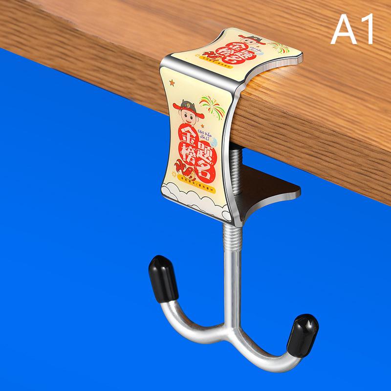 

1Pcs Stainless Steel Table Hooks Student Backpack Hooks Storage Hanging Hooks Desktop Edge Hooks School Water Bottle Hooks A1
