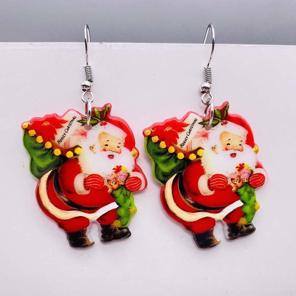 Santa Chihuahua & Kitten Christmas Earrings - European & American Holiday Ornaments
