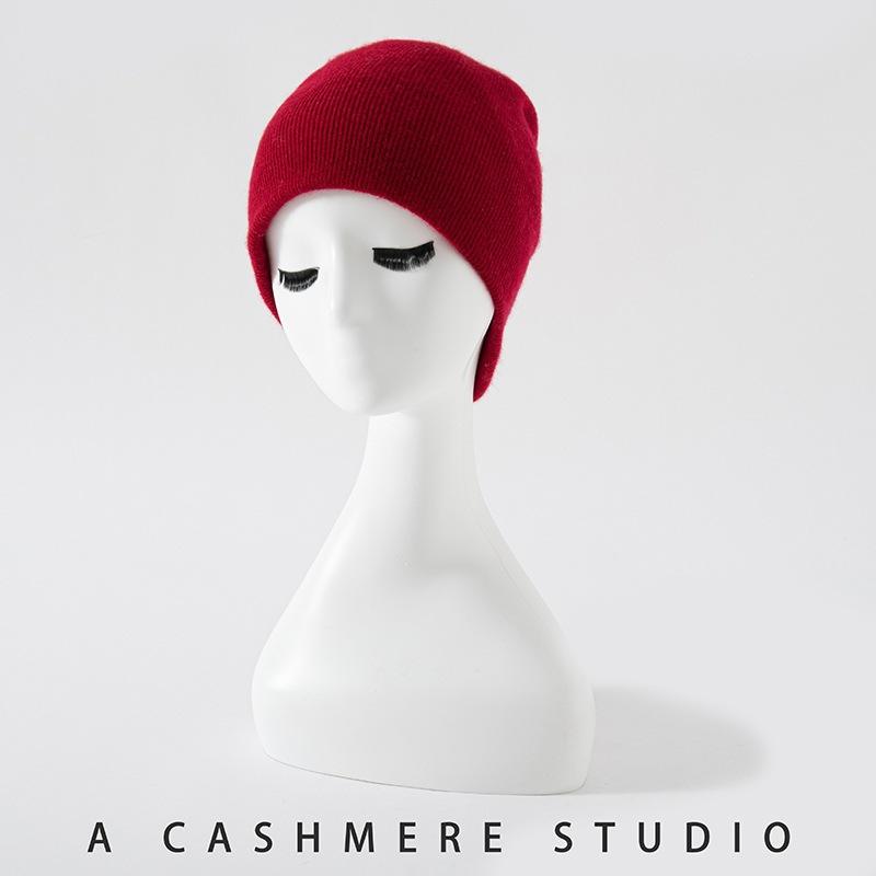 Autumn and Winter New Cashmere Knitted Hat Men's and Women's Solid Color Versatile Headgear Stacking Hat Thermal Hat