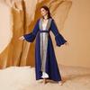 NC35 Kuwait Sequin Embroidery Two-Piece Robe & Bubble Sleeve Dress Set for Women