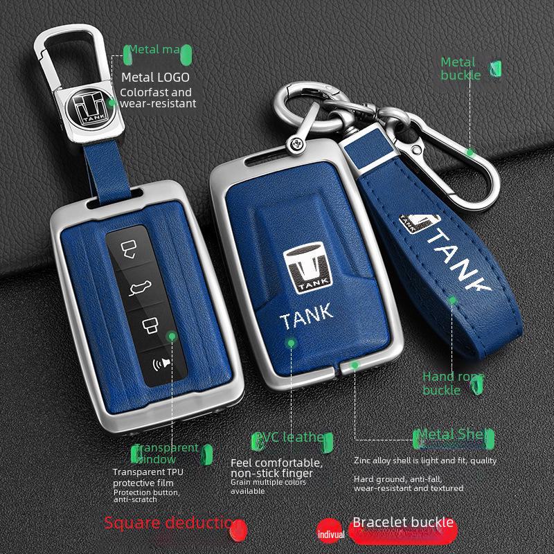 Cyber Ranger City Edition Tank 300 Key Cover: New Standard Metal Shell, Off-Road Version Tank 500 Car Bag Buckle.