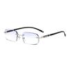 New Anti Blue Light Business Reading Glasses Rectangular Cut Edge Rimless Presbyopic Eyeglasses for Women   Reader Eyewear