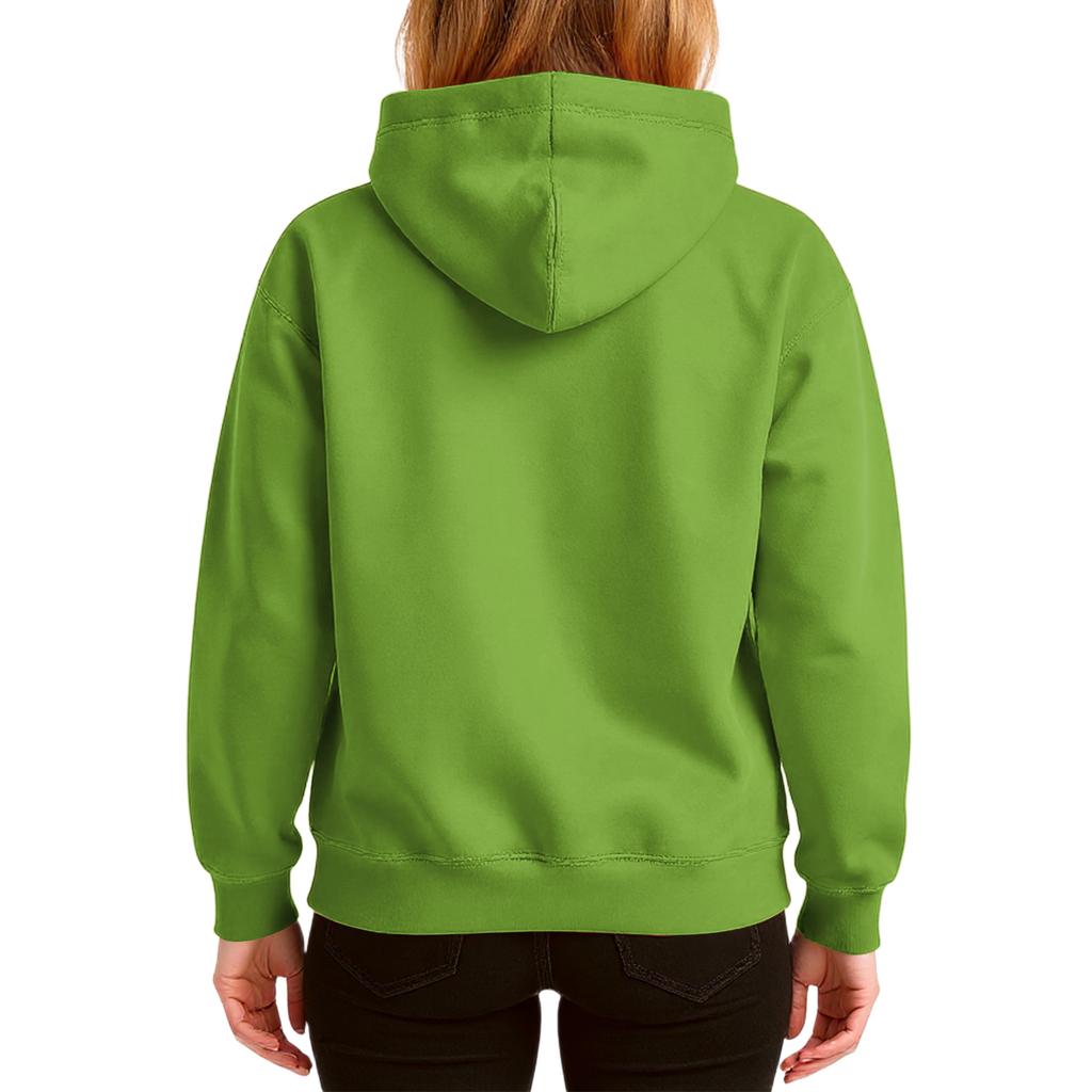 Damska luźna i wygodna bluza z dekoltem w serek ze sznurkiem, z długim rękawem i świątecznym nadrukiem