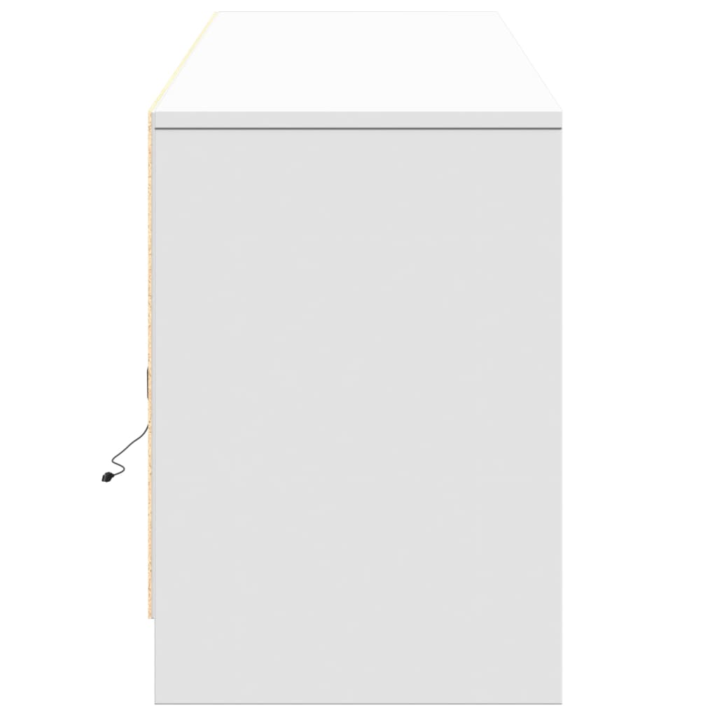 Vidaxl Szafka Tv Z Led, Biała, 180X34X50 Cm, Materiał Drewnopochodny