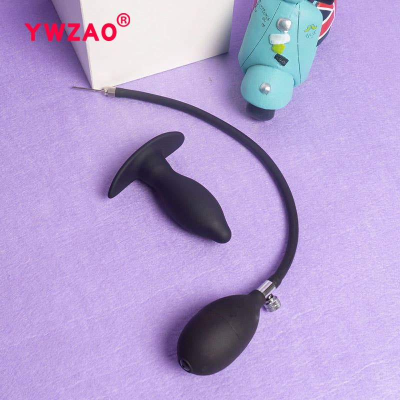 YWZAO Inflatable Anal Plug Silicone Wearable G46
