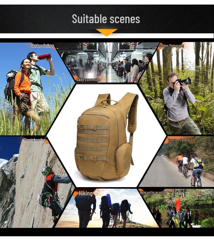 Men's Large Capacity Outdoor Hiking and Travel Backpack - Scratch & Wear-Resistant