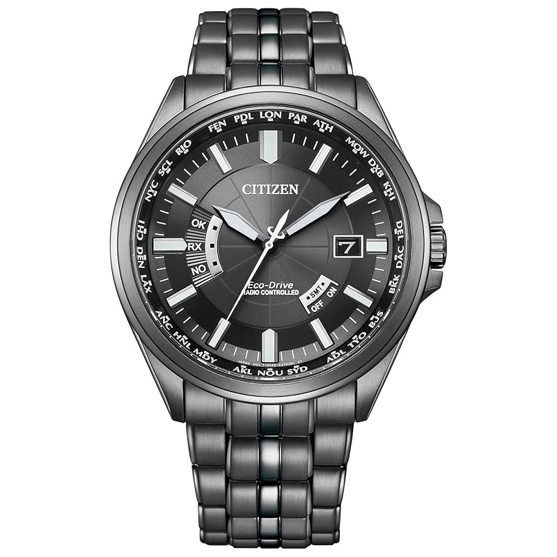 

[Citizen] watch citizen collection Photovoltaic eco-drive radio clock waterproof black color black NIGHT COLOUR EDITION CB0294-54E men s black