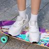 Scarpe da Ginnastica con Ruote Bambino / Bambina Scarpe con Ruote Deformabili Scarpe Pattini a Rotelle Scarpa da Skate Bambina Scarpe da Skate Bambino