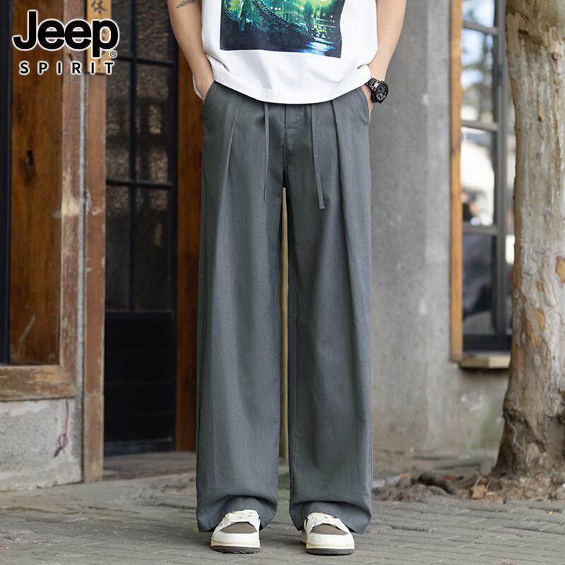 JEEP SPIRIT Men s Linen Blend Straight-Leg Pants 3XL