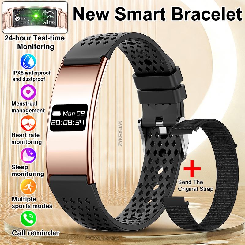 Fashion Women Smart Bracelet Heart Rate Sports Fitness Tracker 10ATM Waterproof Pedometer Call Reminder Smartwatch Men  New