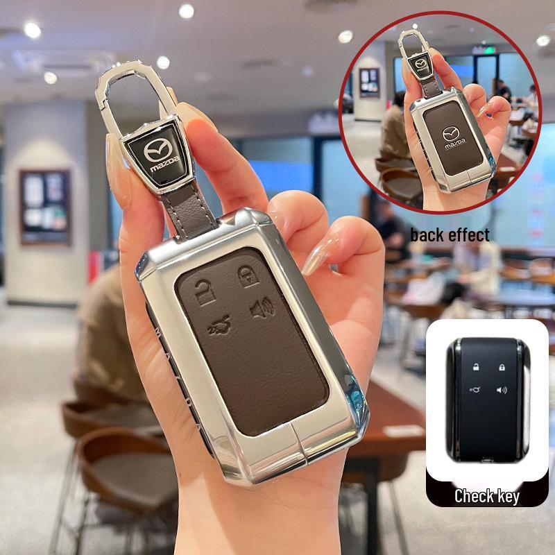 Kuooo: Durable, Fully Enclosed Cover with Buckle for Mazda EZ6 Key Fobs and EZ60 Car Remotes.
