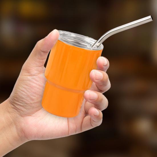 Mini Tumbler Sklenice na panáky se slámkou a víčkem 3 oz nerezová ocel