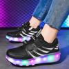Children's luminous shoes USB runaway shoes with lights Girls' roller skates Outdoor sports Invisible student shoes with wheels